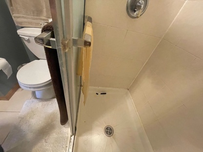 BEFORE: The master bath shower 