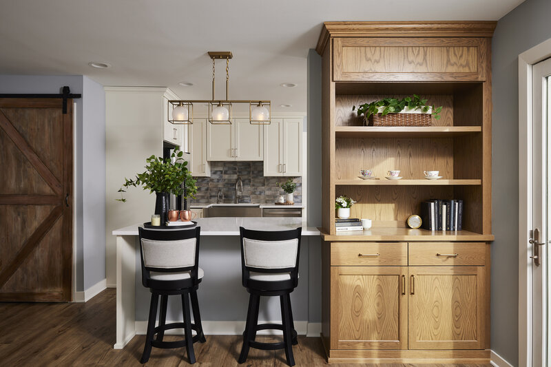 Kitchen, Living Room & Powder Bath Remodel in Maple Grove by design-build leader Murphy Bros.