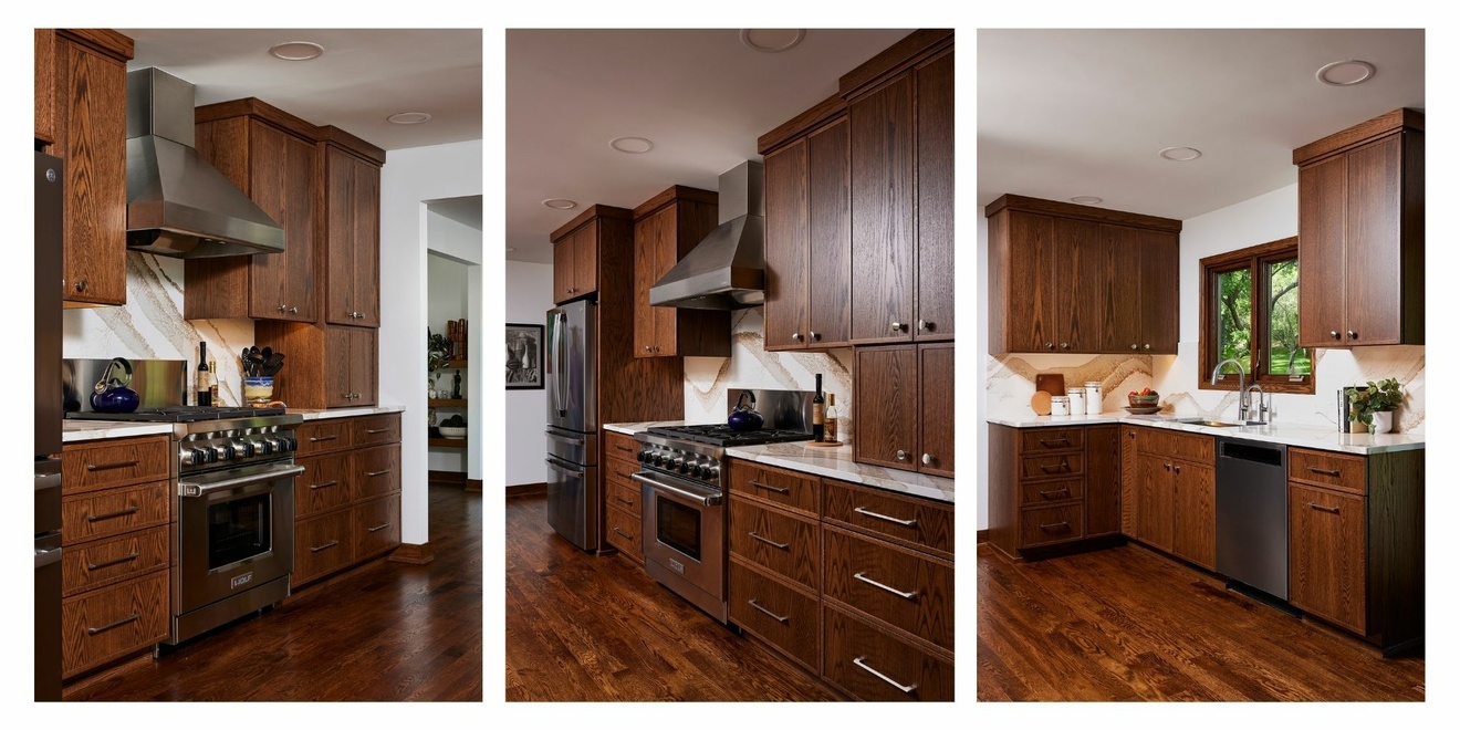 Kitchen remodel with stain cabinets_Murphy Bros. Minnetonka
