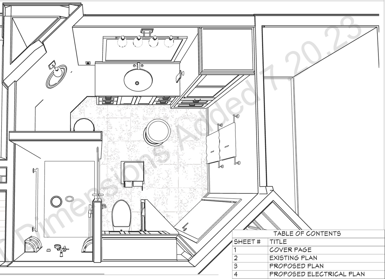 Before and after floor plan comparison.