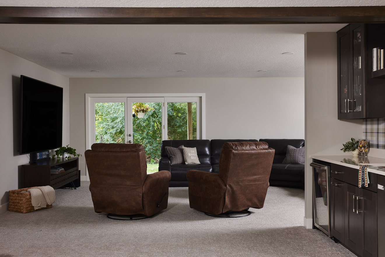 After_Basement remodel living room_Murphy Bros._Plymouth MN