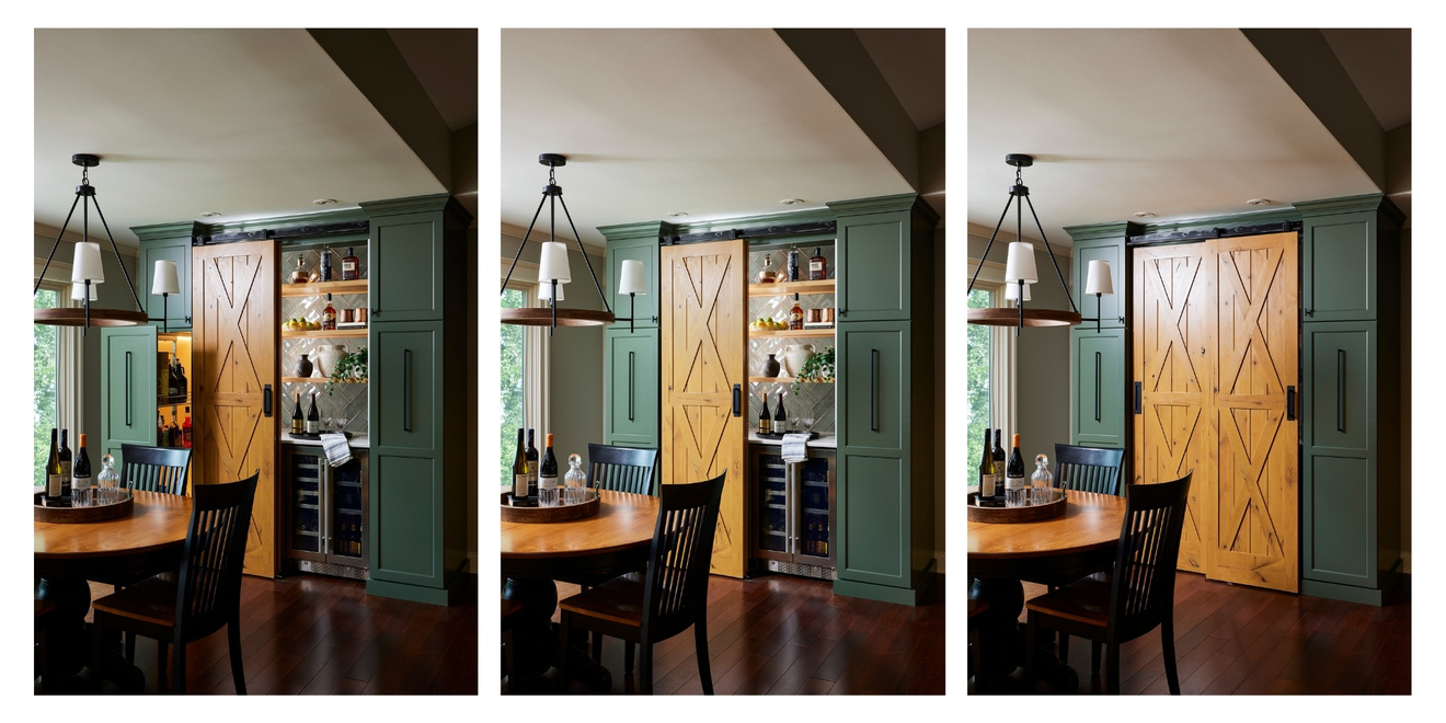 Dining room dry bar cabinetry_Murphy Bros._Mound
