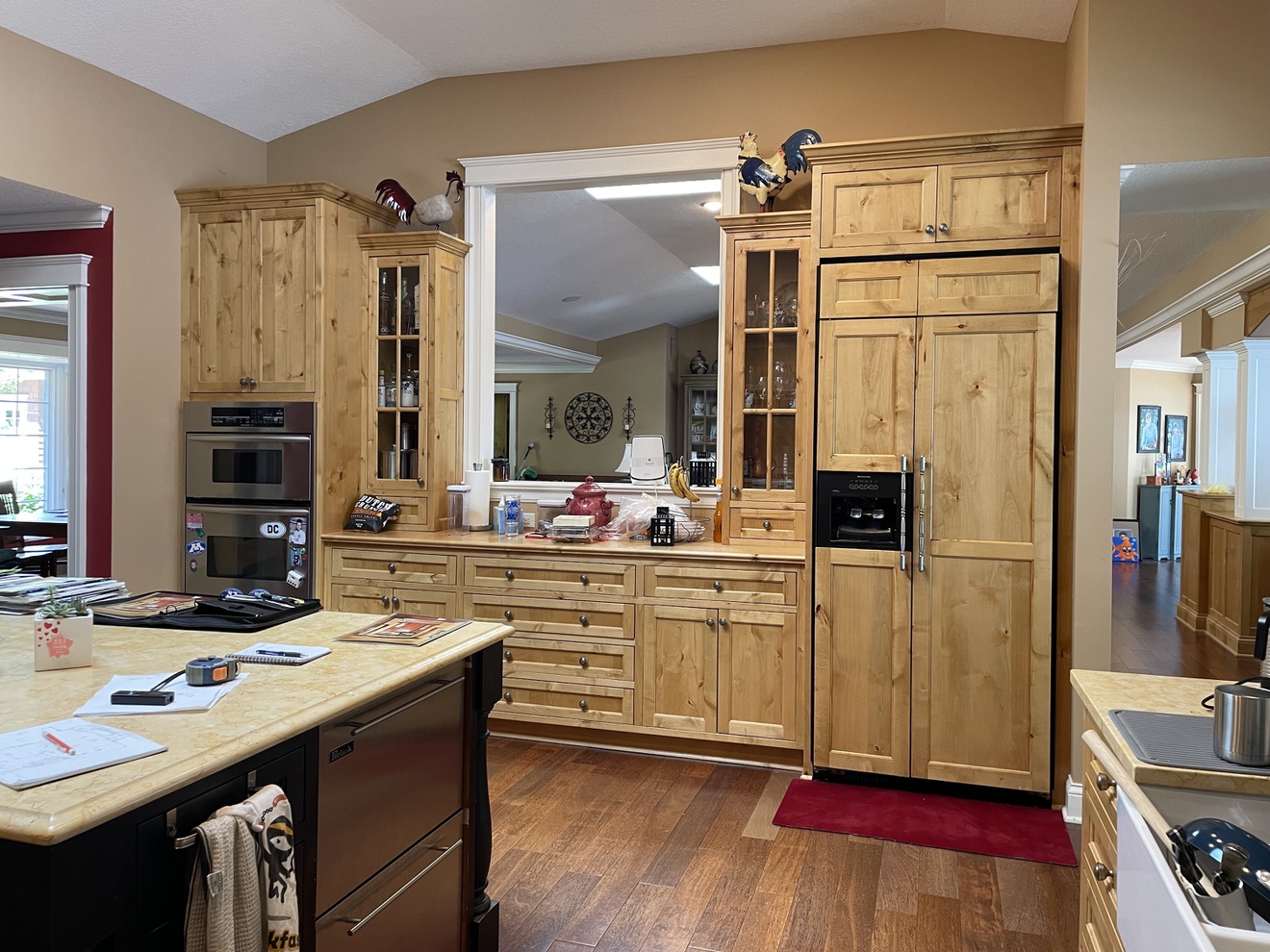 Kitchen appliance wall before