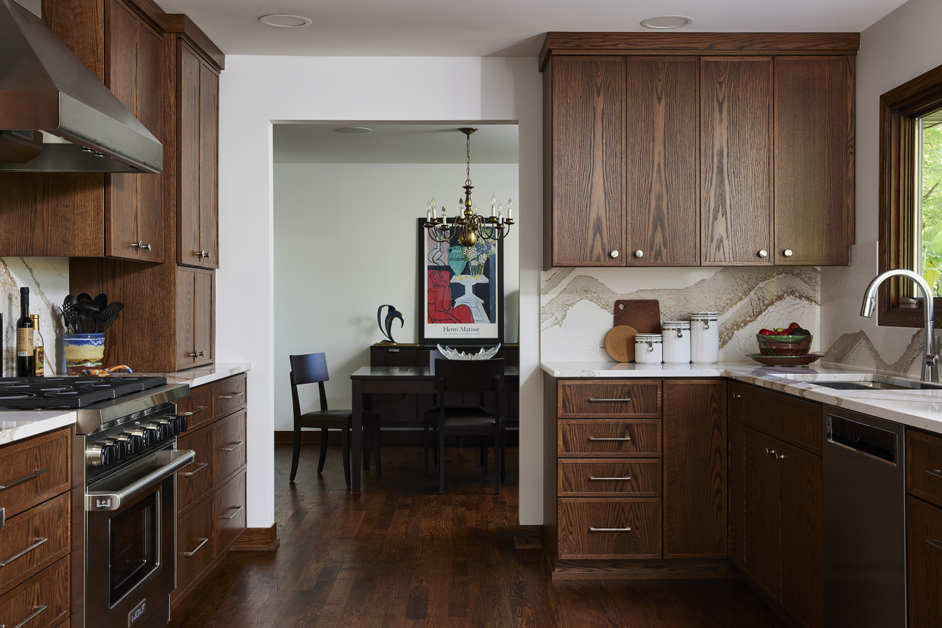 Kitchen remodel with stained cabinetry_Murphy Bros._Minnetonka, MN