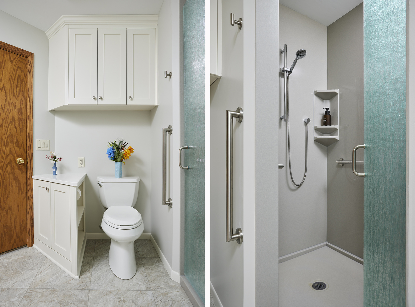 AFTER: Corner cabinet floor-to-ceiling storage